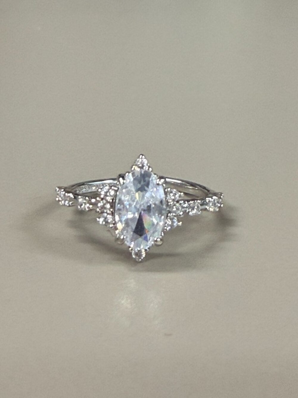 Bomb Party Kids Clear CZ Adjustable Ring Silver